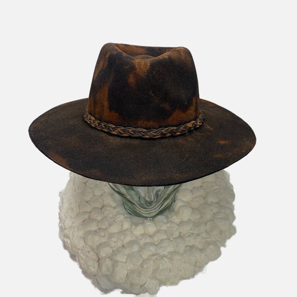 Brown Rustic Wool Rancher 58cm - Picture 3 of 16